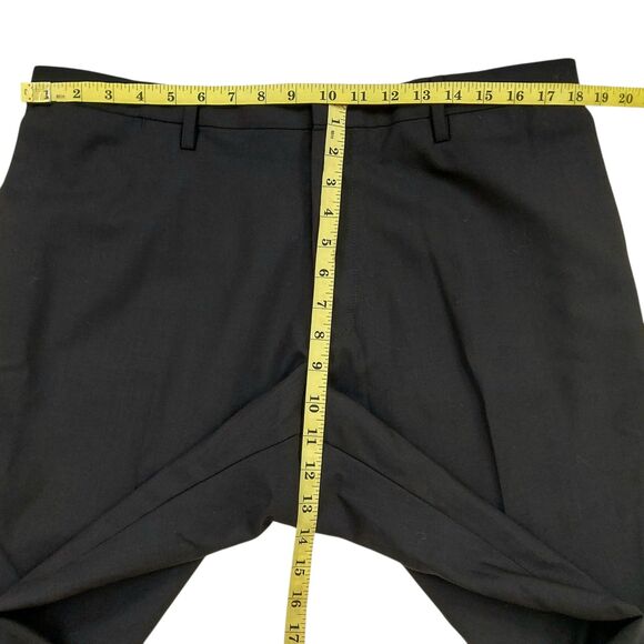 Banana Republic Pants Mens 35x30 Black Classic Fit Flat Front Wool Blend Office - Picture 11 of 12